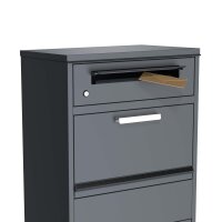 Schartec Paketbox PB2 in Anthrazit mit Beleuchtung (Solar)