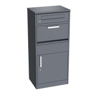 Schartec Paketbox PB2 in Anthrazit mit Beleuchtung (Solar)