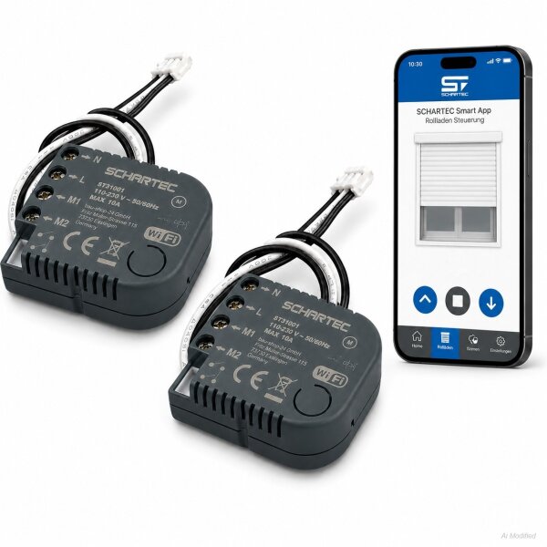 2er-Set Schartec Smart Home WLAN Rollladensteuerung Unterputz