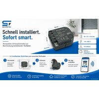 2er-Set Schartec Smart Home WLAN Rollladensteuerung Unterputz