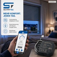 4er-Set Schartec Smart Home WLAN Rollladensteuerung Unterputz