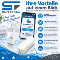 2 x WLAN Wassermelder mit App-Benachrichtigung –...