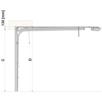 Schartec Sektionaltor 2375 x 2000 mm Pro-Line 40 weiß L-Sicke mit Antrieb