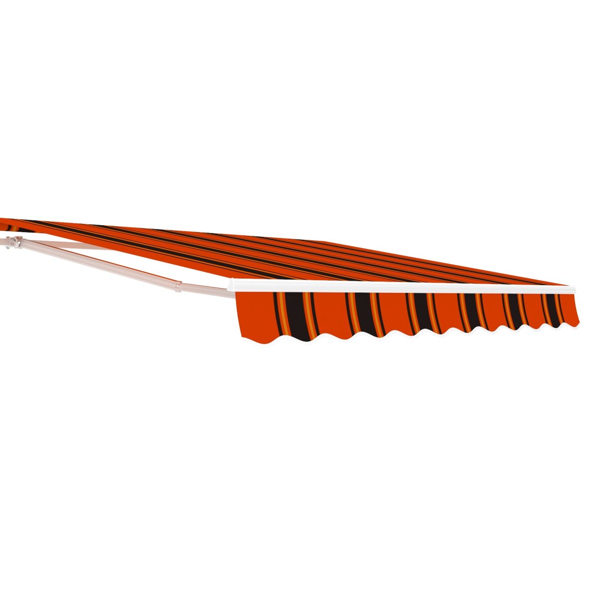 Markisenstoff 350 x 300 orange-schwarz fr Markise M1100